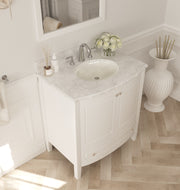 Laviva 3130709-32W-WC Estella 32" White Bathroom Vanity with White Carrara Marble Countertop - view 2