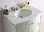 Laviva 3130709-32W-WC Estella 32" White Bathroom Vanity with White Carrara Marble Countertop - view 5