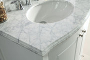 Laviva 3130709-32W-WC Estella 32" White Bathroom Vanity with White Carrara Marble Countertop - view 6