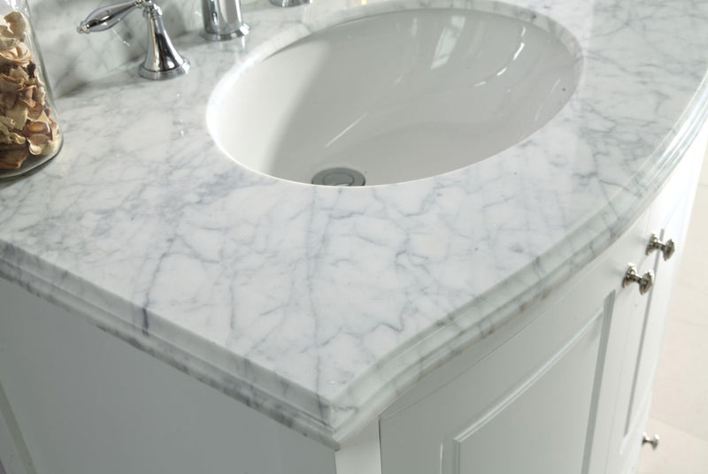 Laviva 3130709-32W-WC Estella 32" White Bathroom Vanity with White Carrara Marble Countertop - view 6