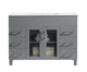 Laviva 31321529-48G-CB Nova 48" Grey Bathroom Vanity with White Ceramic Basin Countertop