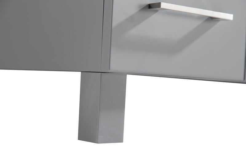 Laviva 31321529-48G-CB Nova 48" Grey Bathroom Vanity with White Ceramic Basin Countertop