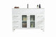 Laviva 31321529-48W-CB Nova 48" White Bathroom Vanity with White Ceramic Basin Countertop