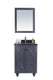 Laviva 313613-24G-BW Odyssey 24" Maple Grey Bathroom Vanity with Black Wood Marble Countertop