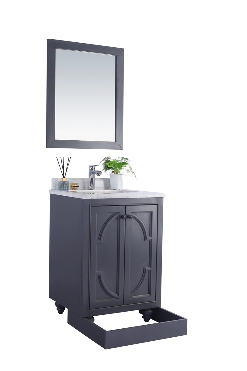 Laviva 313613-24G-WS Odyssey 24" Maple Grey Bathroom Vanity with White Stripes Marble Countertop - view 6