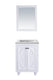 Laviva 313613-24W-MW Odyssey 24" White Bathroom Vanity with Matte White VIVA Stone Countertop