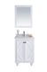 Laviva 313613-24W-WC Odyssey 24" White Bathroom Vanity with White Carrara Marble Countertop