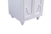 Laviva 313613-24W-WS Odyssey 24" White Bathroom Vanity with White Stripes Marble Countertop - view 4