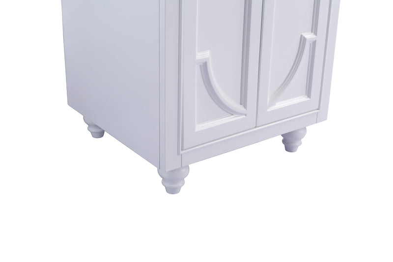 Laviva 313613-24W-WS Odyssey 24" White Bathroom Vanity with White Stripes Marble Countertop - view 4