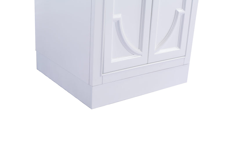 Laviva 313613-24W-WS Odyssey 24" White Bathroom Vanity with White Stripes Marble Countertop - view 5