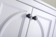 Laviva 313613-24W-WS Odyssey 24" White Bathroom Vanity with White Stripes Marble Countertop - view 6