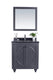Laviva 313613-30G-BW Odyssey 30" Maple Grey Bathroom Vanity with Black Wood Marble Countertop