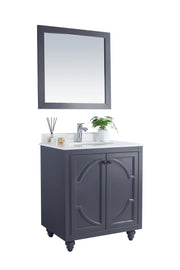 Laviva 313613-30G-PW Odyssey 30" Maple Grey Bathroom Vanity with Pure White Phoenix Stone Countertop - view 2
