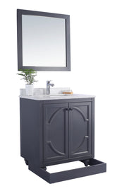 Laviva 313613-30G-PW Odyssey 30" Maple Grey Bathroom Vanity with Pure White Phoenix Stone Countertop - view 6