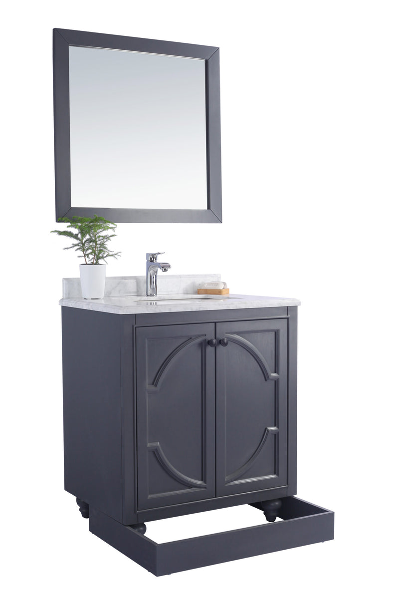 Laviva 313613-30G-PW Odyssey 30" Maple Grey Bathroom Vanity with Pure White Phoenix Stone Countertop - view 6