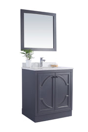 Laviva 313613-30G-PW Odyssey 30" Maple Grey Bathroom Vanity with Pure White Phoenix Stone Countertop - view 7