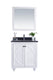 Laviva 313613-30W-BW Odyssey 30" White Bathroom Vanity with Black Wood Marble Countertop