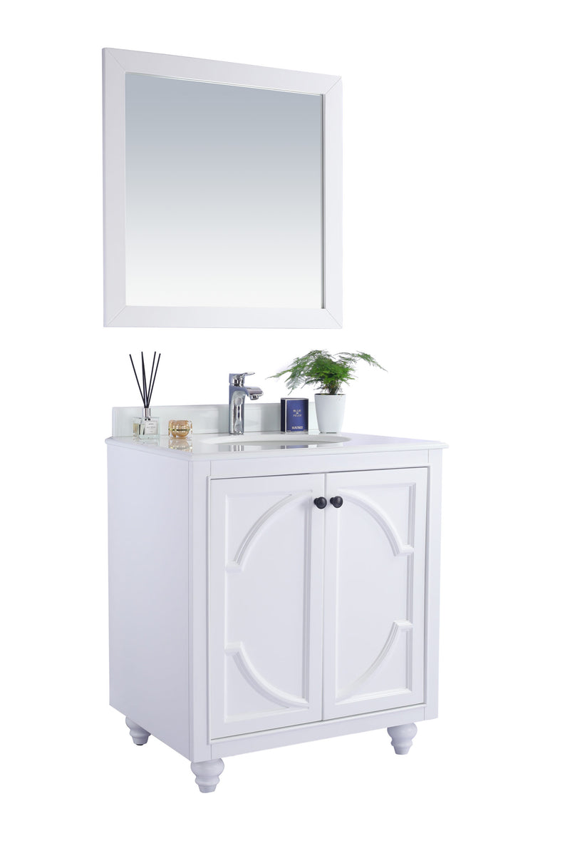 Laviva 313613-30W-PW Odyssey 30" White Bathroom Vanity with Pure White Phoenix Stone Countertop - view 2
