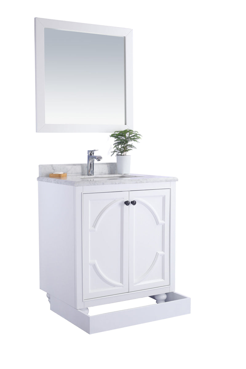 Laviva 313613-30W-PW Odyssey 30" White Bathroom Vanity with Pure White Phoenix Stone Countertop - view 5