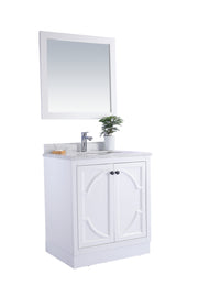 Laviva 313613-30W-PW Odyssey 30" White Bathroom Vanity with Pure White Phoenix Stone Countertop - view 6