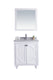 Laviva 313613-30W-WS Odyssey 30" White Bathroom Vanity with White Stripes Marble Countertop