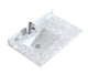 Laviva 313613-36-WC Odyssey 36" Single Hole White Carrara Marble Countertop with Left Offset Rectangular Ceramic Sink