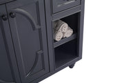 Laviva 313613-36G-BW Odyssey 36" Maple Grey Bathroom Vanity with Black Wood Marble Countertop - view 5