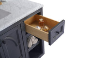 Laviva 313613-36G-BW Odyssey 36" Maple Grey Bathroom Vanity with Black Wood Marble Countertop - view 6