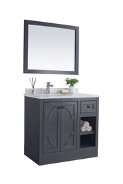 Laviva 313613-36G-BW Odyssey 36" Maple Grey Bathroom Vanity with Black Wood Marble Countertop - view 8