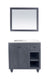 Laviva 313613-36G-MW Odyssey 36" Maple Grey Bathroom Vanity with Matte White VIVA Stone Countertop