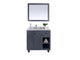 Laviva 313613-36G-WC Odyssey 36" Maple Grey Bathroom Vanity with White Carrara Marble Countertop