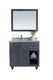 Laviva 313613-36G-WS Odyssey 36" Maple Grey Bathroom Vanity with White Stripes Marble Countertop
