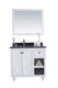 Laviva 313613-36W-BW Odyssey 36" White Bathroom Vanity with Black Wood Marble Countertop