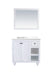 Laviva 313613-36W-MW Odyssey 36" White Bathroom Vanity with Matte White VIVA Stone Countertop