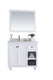 Laviva 313613-36W-WC Odyssey 36" White Bathroom Vanity with White Carrara Marble Countertop