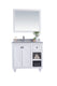 Laviva 313613-36W-WS Odyssey 36" White Bathroom Vanity with White Stripes Marble Countertop