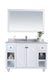 Laviva 313613-48W-WS Odyssey 48" White Bathroom Vanity with White Stripes Marble Countertop
