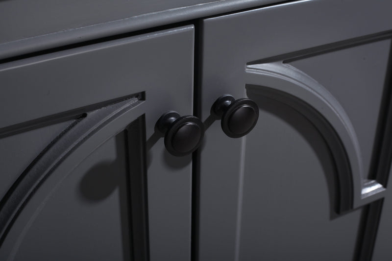 Laviva 313613-60G-BW Odyssey 60" Maple Grey Double Sink Bathroom Vanity with Black Wood Marble Countertop