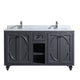 Laviva 313613-60G-WC Odyssey 60" Maple Grey Double Sink Bathroom Vanity with White Carrara Marble Countertop