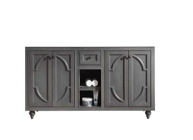 Laviva 313613-60G Odyssey 60" Maple Grey Double Sink Bathroom Vanity Cabinet