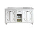 Laviva 313613-60W-MW Odyssey 60" White Double Sink Bathroom Vanity with Matte White VIVA Stone Countertop