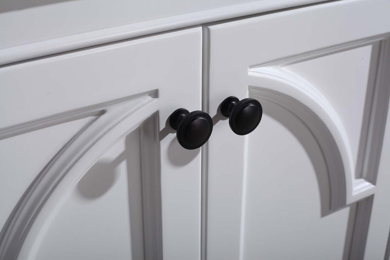 Laviva 313613-60W-WC Odyssey 60" White Double Sink Bathroom Vanity with White Carrara Marble Countertop