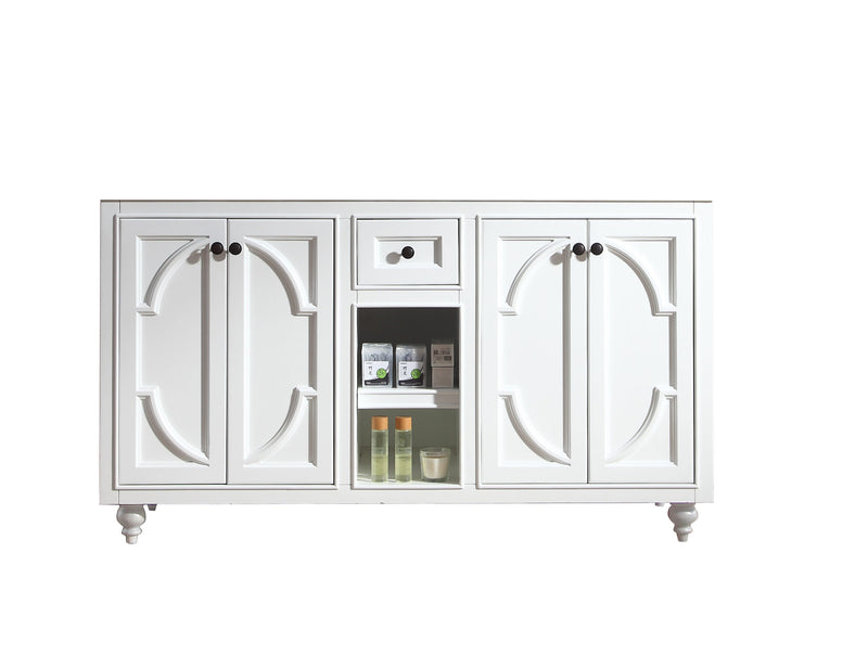 Laviva 313613-60W Odyssey 60" White Double Sink Bathroom Vanity Cabinet