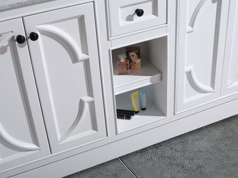 Laviva 313613-60W Odyssey 60" White Double Sink Bathroom Vanity Cabinet