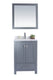 Laviva 313ANG-24G-WC Wilson 24" Grey Bathroom Vanity with White Carrara Marble Countertop