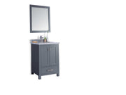 Laviva 313ANG-24G-WS Wilson 24" Grey Bathroom Vanity with White Stripes Marble Countertop - view 2