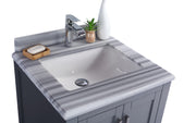 Laviva 313ANG-24G-WS Wilson 24" Grey Bathroom Vanity with White Stripes Marble Countertop - view 3