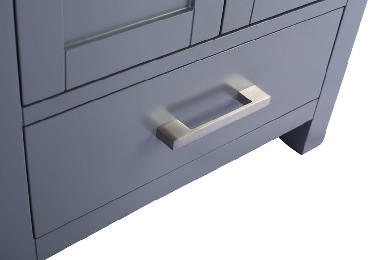 Laviva 313ANG-24G-WS Wilson 24" Grey Bathroom Vanity with White Stripes Marble Countertop - view 9