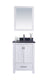 Laviva 313ANG-24W-BW Wilson 24" White Bathroom Vanity with Black Wood Marble Countertop