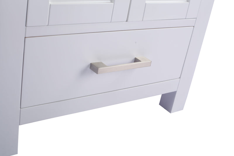 Laviva 313ANG-24W-WS Wilson 24" White Bathroom Vanity with White Stripes Marble Countertop - view 4